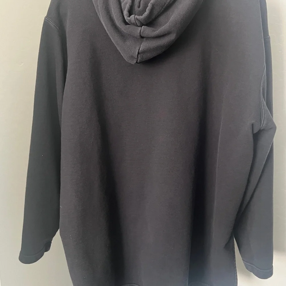 Athleta Yogi High Low Hooded Tunic Black Sweatshirt - Large - Picture 3 of 10